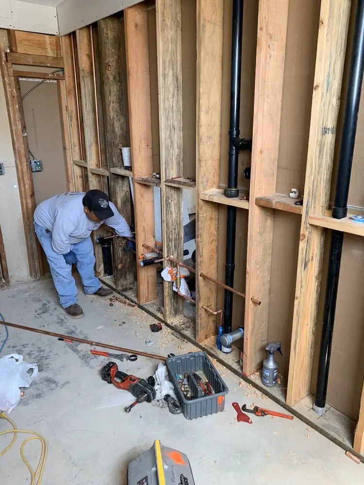 Commercial rough-in plumbing for Water Heater Replacement in Berry Lane